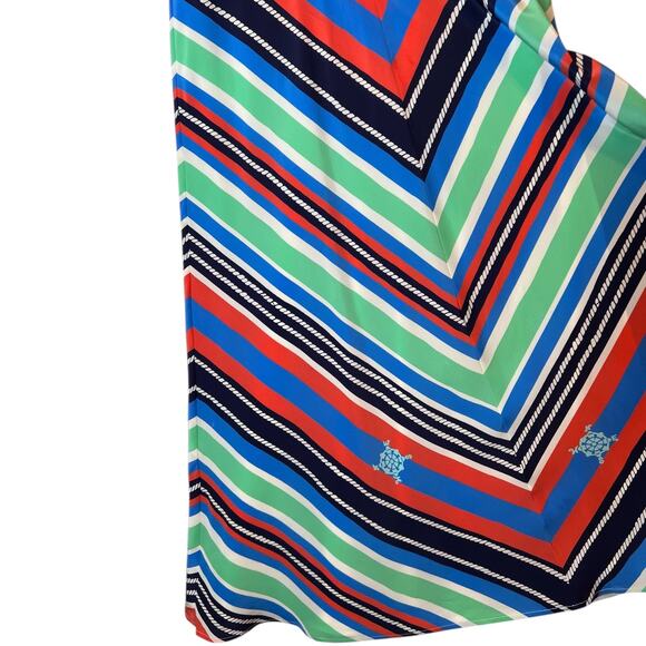 Lilly Pulitzer 100% Silk Chevron Stripe Maxi Skirt Multicolor Women’s Size 8 - Picture 8 of 16